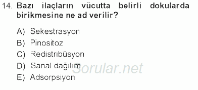 Tıbbi Terminoloji 2012 - 2013 Tek Ders Sınavı 14.Soru