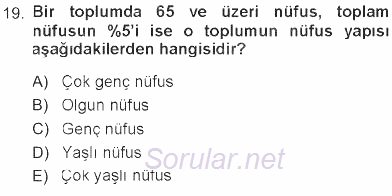 Tıbbi Terminoloji 2012 - 2013 Tek Ders Sınavı 19.Soru