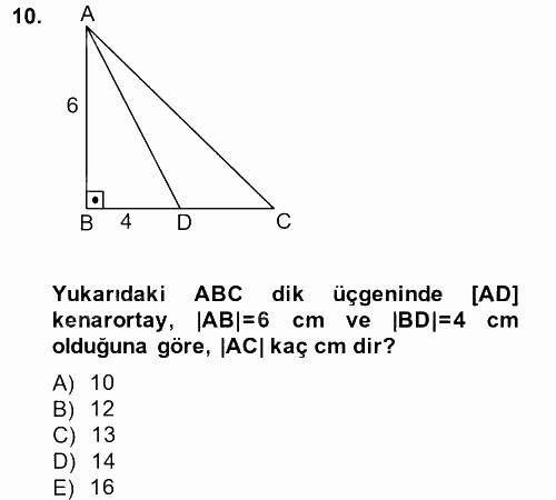 Okulöncesinde Matematik Eğitimi 2013 - 2014 Ara Sınavı 10.Soru