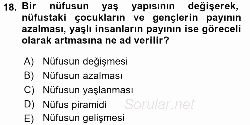 Sağlık Kurumlarında Finansal Yönetim 2017 - 2018 Dönem Sonu Sınavı 18.Soru