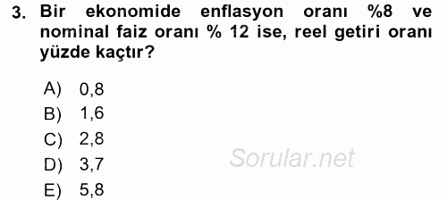 Portföy Yönetimi 2017 - 2018 Ara Sınavı 3.Soru