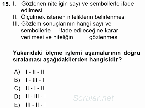 Çocukta Sanat Eğitimi Ve Yaratıcılık 2016 - 2017 Dönem Sonu Sınavı 15.Soru