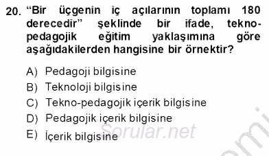 İng. Öğretmenliğinde Öğretim Teknolojileri Ve Materyal Tasarımı 1 2013 - 2014 Ara Sınavı 20.Soru