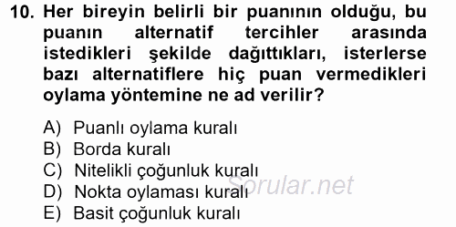 Kamu Ekonomisi 2 2012 - 2013 Ara Sınavı 10.Soru