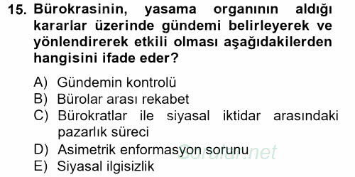 Kamu Ekonomisi 2 2012 - 2013 Ara Sınavı 15.Soru
