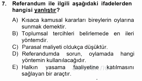 Kamu Ekonomisi 2 2012 - 2013 Ara Sınavı 7.Soru