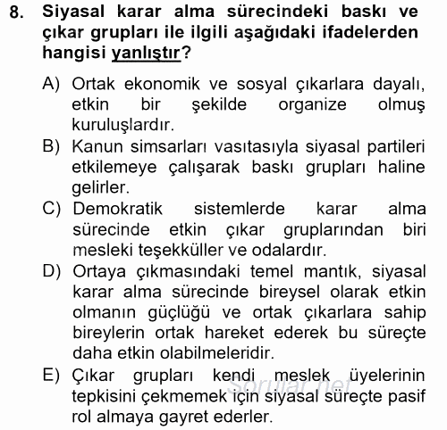 Kamu Ekonomisi 2 2012 - 2013 Ara Sınavı 8.Soru
