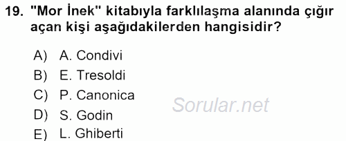 İşletme Fonksiyonları 2017 - 2018 Dönem Sonu Sınavı 19.Soru