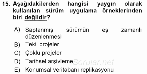 Konumsal Veritabanı 2 2017 - 2018 Dönem Sonu Sınavı 15.Soru