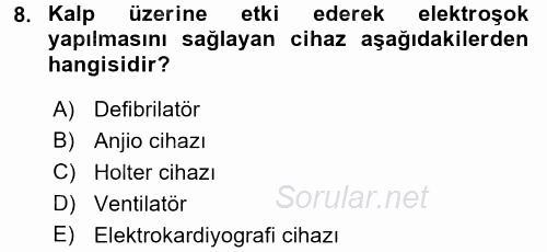 Sağlık Sosyolojisi 2017 - 2018 Dönem Sonu Sınavı 8.Soru