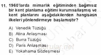 Mimarlik Tarihi 2013 - 2014 Dönem Sonu Sınavı 11.Soru