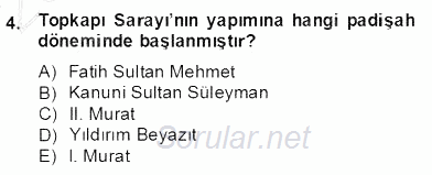 Mimarlik Tarihi 2013 - 2014 Dönem Sonu Sınavı 4.Soru