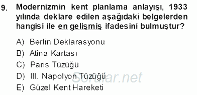 Mimarlik Tarihi 2013 - 2014 Dönem Sonu Sınavı 9.Soru