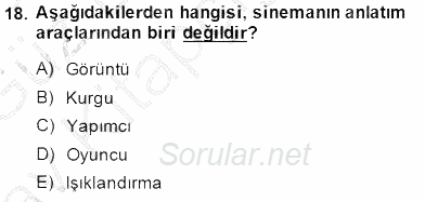 Toplum ve İletişim 2014 - 2015 Ara Sınavı 18.Soru