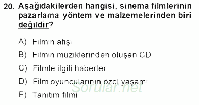 Toplum ve İletişim 2014 - 2015 Ara Sınavı 20.Soru