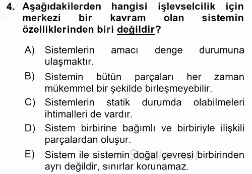 Modern Sosyoloji Tarihi 2016 - 2017 Ara Sınavı 4.Soru