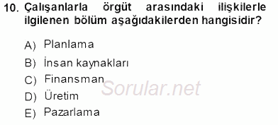 Uluslararası İşletmecilik 2014 - 2015 Ara Sınavı 10.Soru