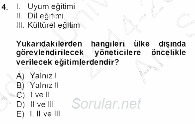 Uluslararası İşletmecilik 2014 - 2015 Ara Sınavı 4.Soru