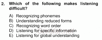 Yabancı Dil Öğretiminde Ölçme Ve Değerlendirme 2 2012 - 2013 Ara Sınavı 2.Soru
