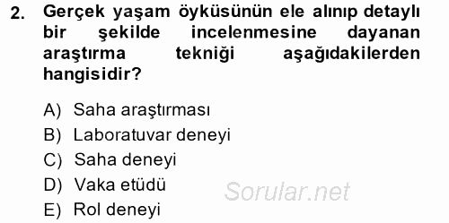 Örgütsel Davranış 2013 - 2014 Ara Sınavı 2.Soru