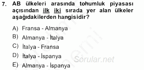 Tarla Bitkileri 1 2013 - 2014 Ara Sınavı 7.Soru