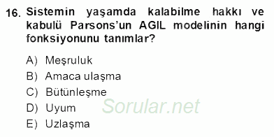 Organizasyonlarda Davranış 2013 - 2014 Dönem Sonu Sınavı 16.Soru