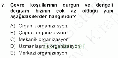 Organizasyonlarda Davranış 2013 - 2014 Dönem Sonu Sınavı 7.Soru