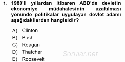 Endüstri İlişkileri 2015 - 2016 Tek Ders Sınavı 1.Soru