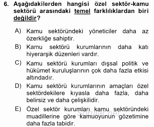 Endüstri İlişkileri 2015 - 2016 Tek Ders Sınavı 6.Soru