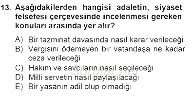 Siyaset Felsefesi 2 2014 - 2015 Ara Sınavı 13.Soru