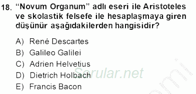 Siyaset Felsefesi 2 2014 - 2015 Ara Sınavı 18.Soru