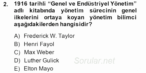 Kamu Özel Kesim Yapısı Ve İlişkileri 2014 - 2015 Ara Sınavı 2.Soru