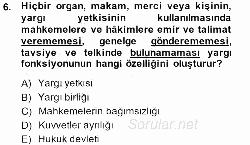 Kamu Özel Kesim Yapısı Ve İlişkileri 2014 - 2015 Ara Sınavı 6.Soru