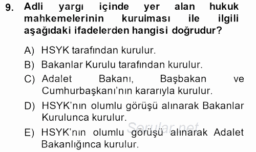 Kamu Özel Kesim Yapısı Ve İlişkileri 2014 - 2015 Ara Sınavı 9.Soru