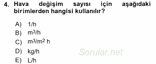 Örtü Altı Üretim Sistemleri 2016 - 2017 Dönem Sonu Sınavı 4.Soru