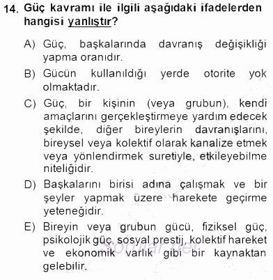 Olaylara Müdahale Esasları 2014 - 2015 Dönem Sonu Sınavı 14.Soru