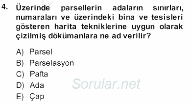 Bina ve Site Yöneticiliği 2013 - 2014 Ara Sınavı 4.Soru