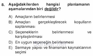 Bina ve Site Yöneticiliği 2013 - 2014 Ara Sınavı 8.Soru