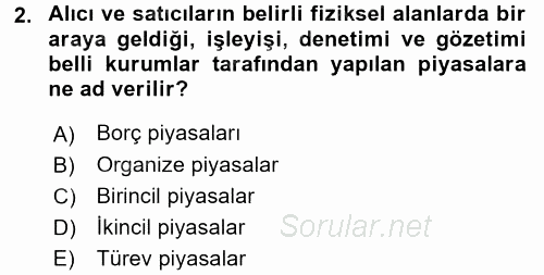 Girişim Finansmanı 2016 - 2017 3 Ders Sınavı 2.Soru