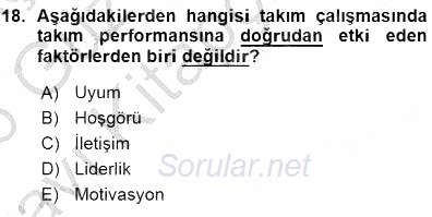 Çağrı Merkezinde Hizmet 2015 - 2016 Ara Sınavı 18.Soru