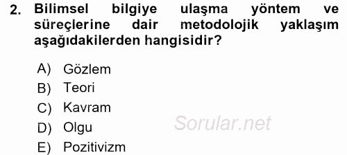 İletişim Araştırmaları 2015 - 2016 Ara Sınavı 2.Soru