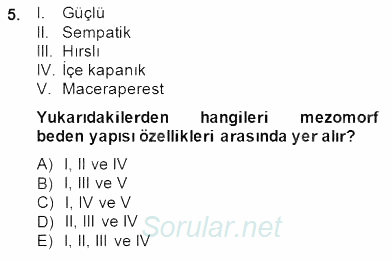 Sözlü ve Sözsüz İletişim 2014 - 2015 Dönem Sonu Sınavı 5.Soru