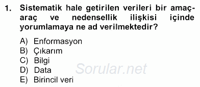 Pazarlama İlkeleri 2012 - 2013 Ara Sınavı 1.Soru