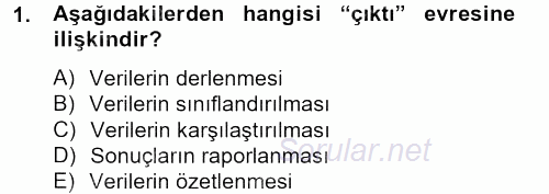 Muhasebe Yazılımları 2013 - 2014 Tek Ders Sınavı 1.Soru