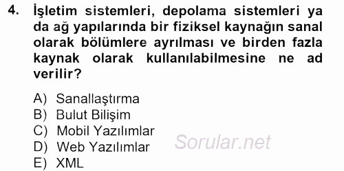Muhasebe Yazılımları 2013 - 2014 Tek Ders Sınavı 4.Soru