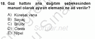 Geleneksel Enerji Kaynakları 2013 - 2014 Dönem Sonu Sınavı 18.Soru