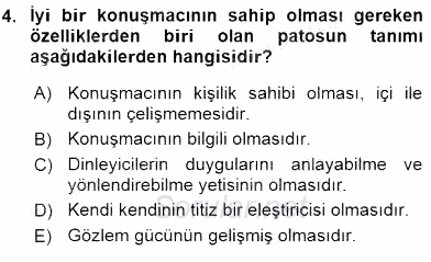 İletişim Bilgisi 2015 - 2016 Tek Ders Sınavı 4.Soru