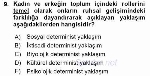 Ekonomi Sosyolojisi 2016 - 2017 Dönem Sonu Sınavı 9.Soru