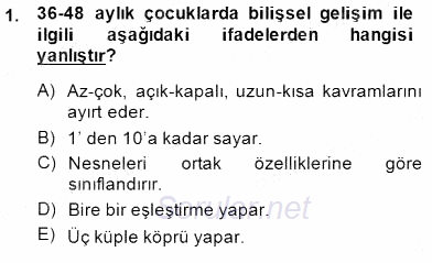 Okulöncesinde Çocuk Edebiyatı 2014 - 2015 Dönem Sonu Sınavı 1.Soru
