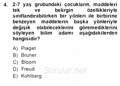 Okulöncesinde Çocuk Edebiyatı 2014 - 2015 Dönem Sonu Sınavı 4.Soru